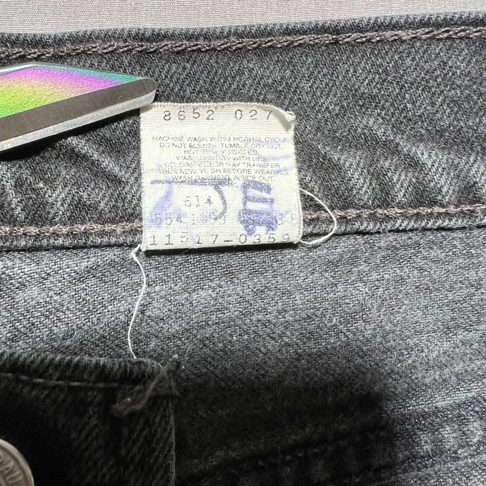Vintage Levi's 517 Mens Faded Black Wash High‎ Rise 5-Pocket Bootcut Jeans 32x25